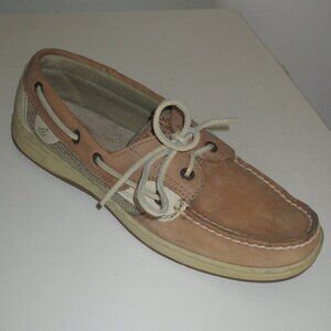 Sperry Top-Sider Womens Tan Leather Moccasin Boat Shoe -Size 8.5M